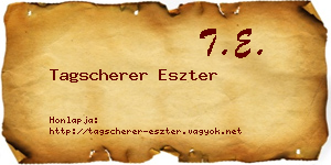 Tagscherer Eszter névjegykártya